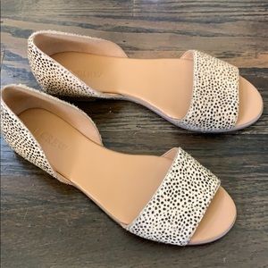 J Crew peep toe flats